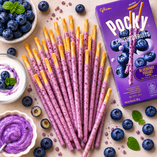 Палочки Pocky Crushed Fruits Blueberry Yoghurt 38g НФ-00000555 фото