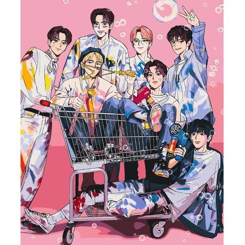 Картина за номерами K-Pop. Enhypenу 40*50 см LW3292 фото