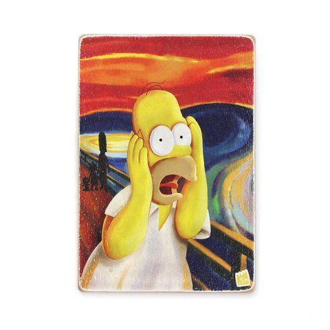 Wood постер Homer`s Scream pvh0059 фото