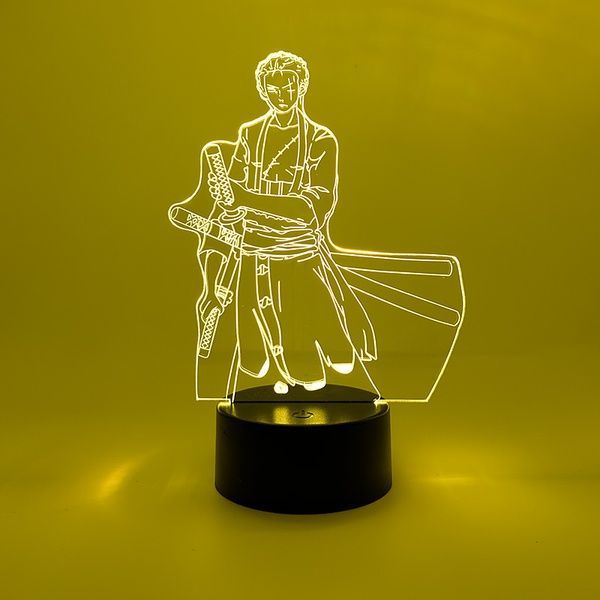 Настольный светильник-ночник Рононоа Зоро One Piece 7 цветов + USB A252631S фото