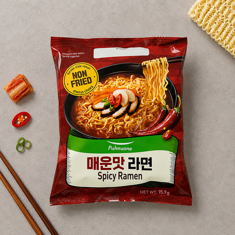 Корейский Рамен лапша острая Spice Ramen ТМ"Pulmuone" 124281 фото