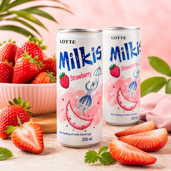 Фруктовый газированный напиток Milkis со вкусом клубники, 250 мл К1144 фото