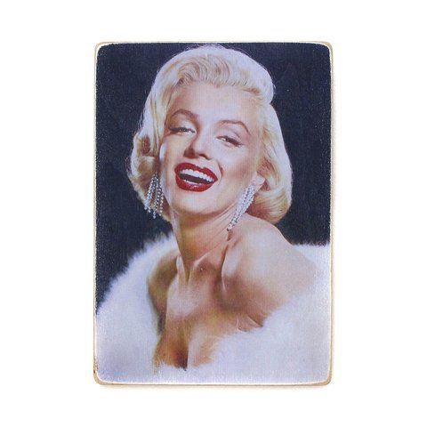 Wood постер "Marilyn Monroe. Мэрилин Монро. Портрет на голубом фоне" pvf0120 фото