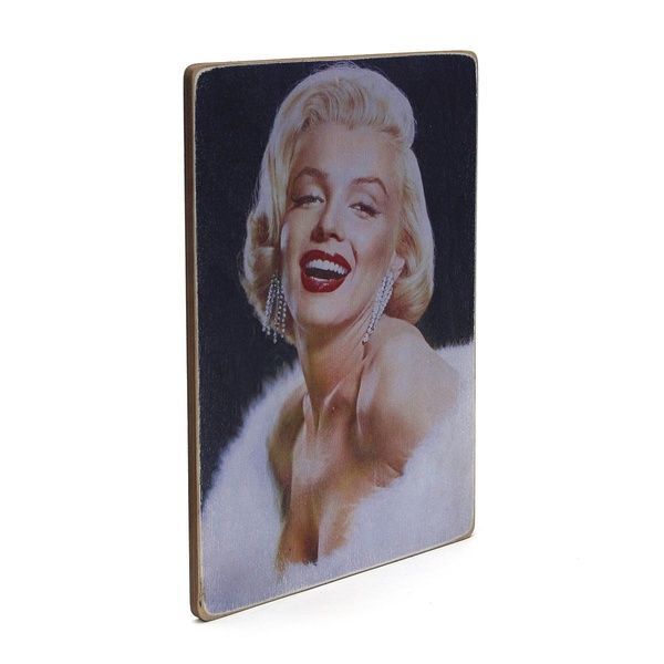 Wood постер "Marilyn Monroe. Мэрилин Монро. Портрет на голубом фоне" pvf0120 фото