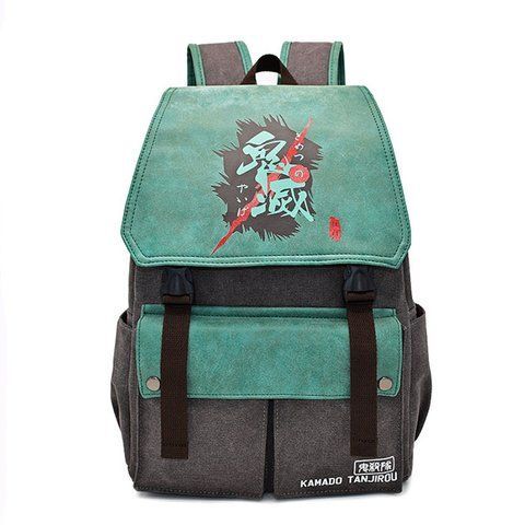A245404 Demon Slayer anime canvas backpack bag A245404 фото