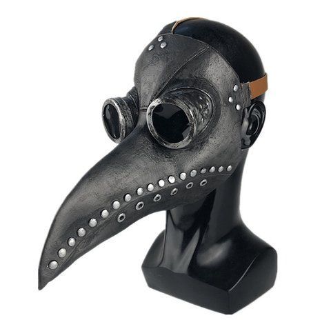 Маска латексна Plague Doctor Чумний Лікар Black A245447 фото