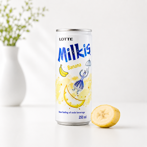 Фруктовый газированный напиток Milkis со вкусом банана, 250 мл К1146 фото