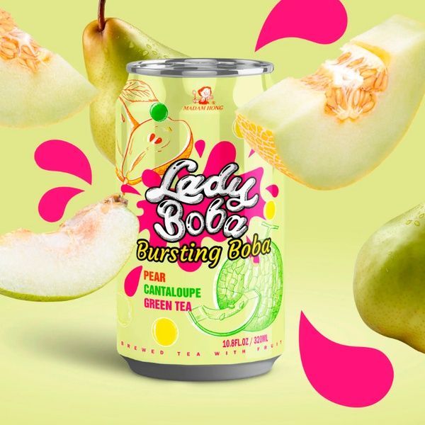 Напій Lady Boba Pearl Melon Bubble Tea 320ml SF12441 фото Напій Lady Boba Pearl Melon Bubble Tea 320ml SF12441 фото