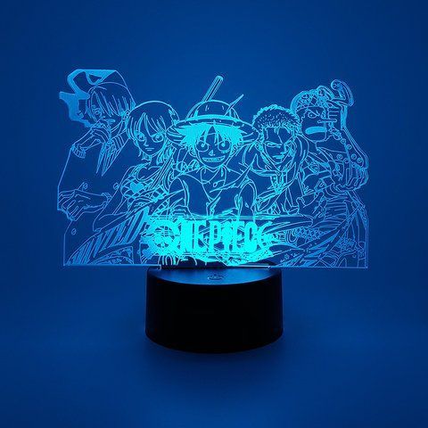 Настольный светильник-ночник Пираты Соломенной Шляпы One Piece 7 цветов + USB A252630M фото