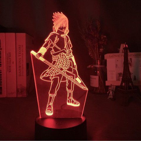 Настільний світильник-нічник Учіха Саске Naruto 7 кольорів + USB A252470P фото