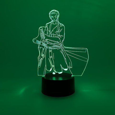 Настольный светильник-ночник One Piece 7 цветов + USB Зоро A252631N фото