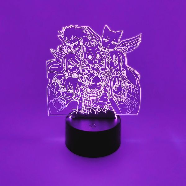 Настільний світильник-нічник Fairy Tail 7 кольорів + USB A247251E фото