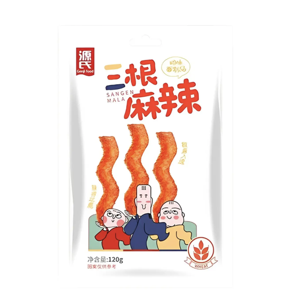 Гострий снек латяо Genji Food Latiao San Gen Mala Sticks 120 g SF71003 фото Гострий снек латяо Genji Food Latiao San Gen Mala Sticks 120 g SF71003 фото