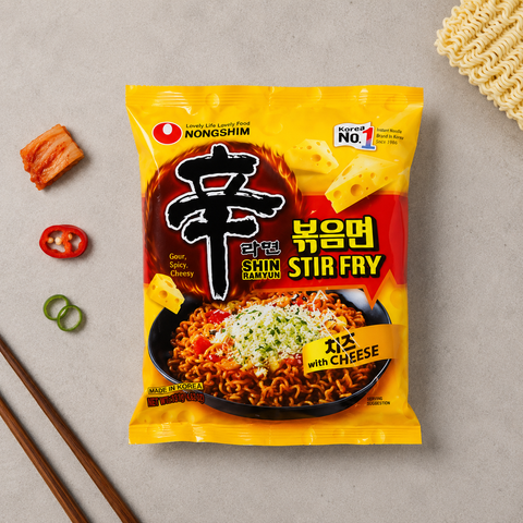 Лапша Рамен с сыром stir fry ТМ "Nongshim", 136 г 068758 фото