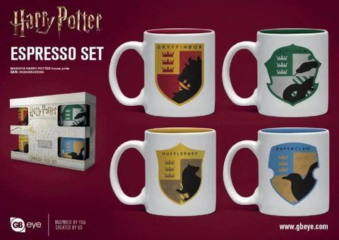 Набір кружок для еспресо GB eye Harry Potter House Pride MGS0018 фото
