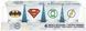 Чарки DC COMICS 4 shot glasses set Emblem ABYVER086 фото 2