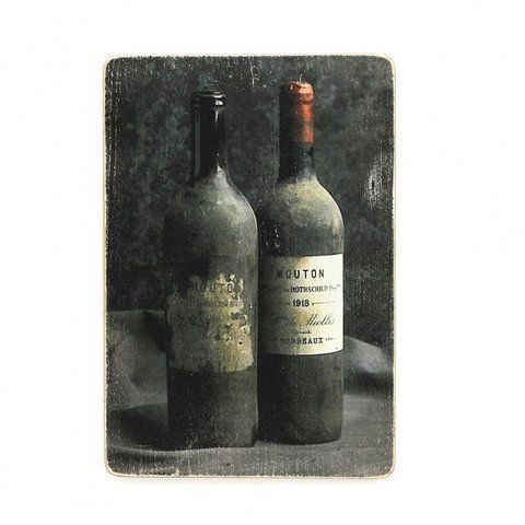 Wood Постер Old wine bottles pva0053 фото