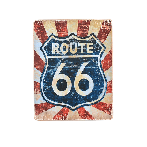 Wood Постер Route 66 #1 Blue and red pvm0003 фото