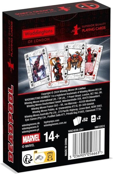 Игральные карты MARVEL Waddingtons No.1 - Deadpool WM04686-EN1-12 фото