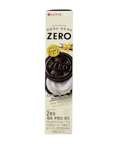 Печенье с ванильной начинкой (без сахара) ZERO COOKIE AND CREAM TM "LOTTE" 96 г 510004292 фото