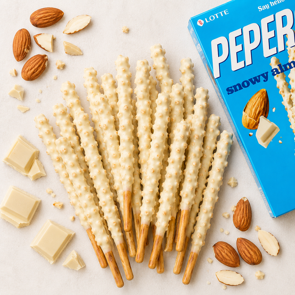 Палочки Pepero с миндалем Snowy Almond Lotte, 32 г 10-934 фото Палочки Pepero с миндалем Snowy Almond Lotte, 32 г 10-934 фото