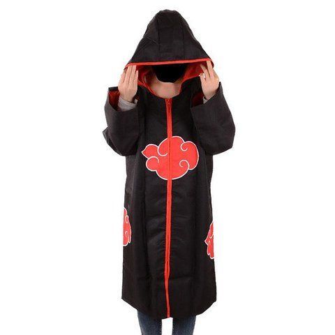 Плащ Наруто Naruto cosplay Акацуки с капюшоном A013799 фото