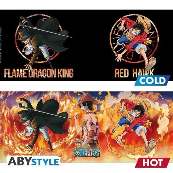 Чашка хамелеон ONE PIECE Luffy with Sabo 460 мл ABYMUGA445 фото
