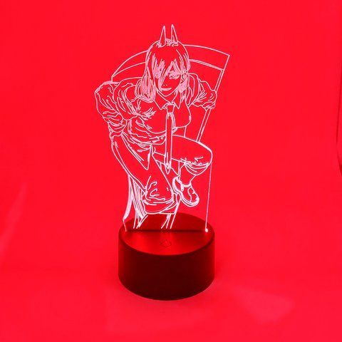 Настольный светильник-ночник Пауэр Chainsaw Man 7 цветов + USB A256805D фото