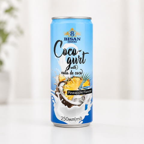 Напиток BISAN Cocogurt drink Pineapple 250мл ж/б BS1003 фото