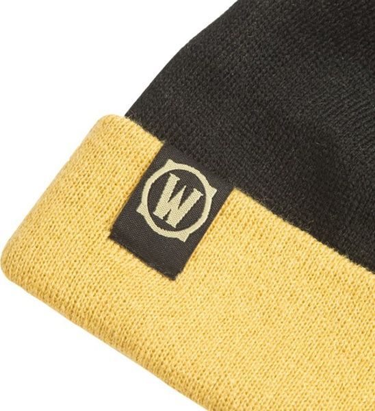 Шапка World of Warcraft Alliance Pom Beanie-One Size-Black/Gold JINX-7249 фото