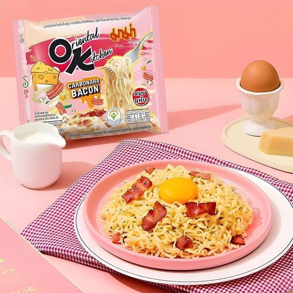 Лапша быстрого приготовления со вкусом Карбонара, МАМА 85 г 8850987150098 фото