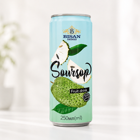 Напиток BISAN 30% fruit juice drink SOURSOP 250мл ж/б BS1011 фото