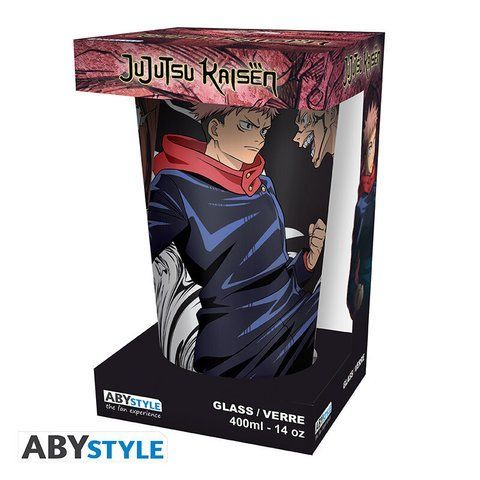 Склянка JUJUTSU KAISEN Large Glass 400ml Itadori vs Sukuna 460 мл ABYVER307 фото