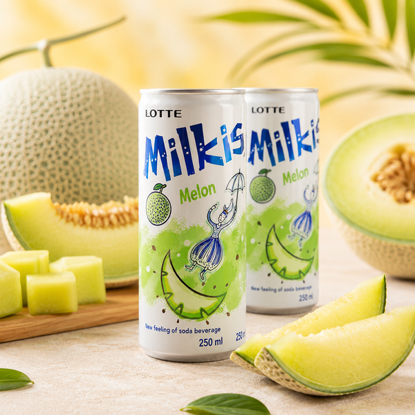 Фруктовий газований напій Milkis зі смаком дині 250мл 005678 фото