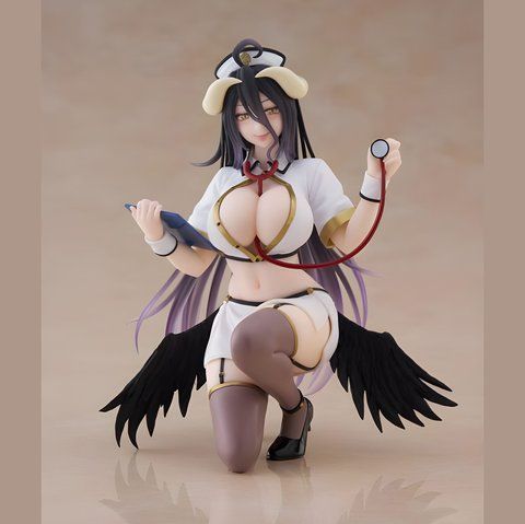 Оригинальная аниме фигурка Overload - Desktop Cute Figure - Albedo - Nurse Ver. GM139 фото