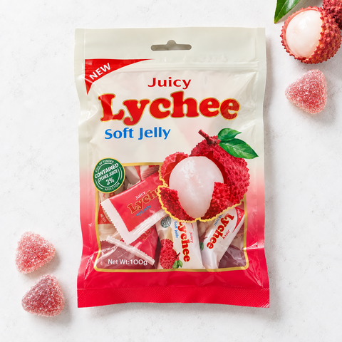 Желейні цукерки Juicy Soft Jelly Lychee Bag 100g НФ-00000706 фото