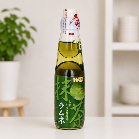 Японская газировка с шариком RAMUNE Matcha 200ML/30 HATAKOSEN F117 фото