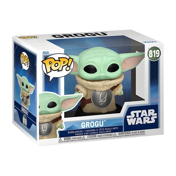 Фигурка Funko POP! серии Мандалорец - Грогу с броней Грязерога 90447 фото