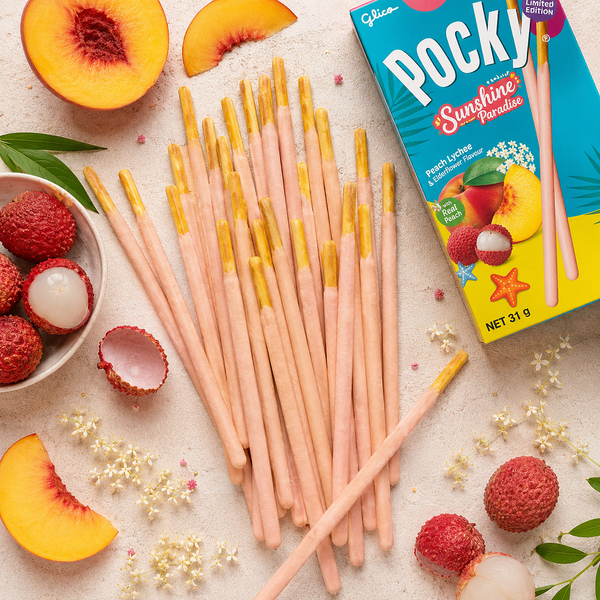 Палочки Pocky Peach Lychee Limited Edition 31g SF1133 фото Палочки Pocky Peach Lychee Limited Edition 31g SF1133 фото