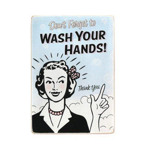 Wood постер "Don&rsquo;t forget to wash your hands. Thank you" pvh0031 фото