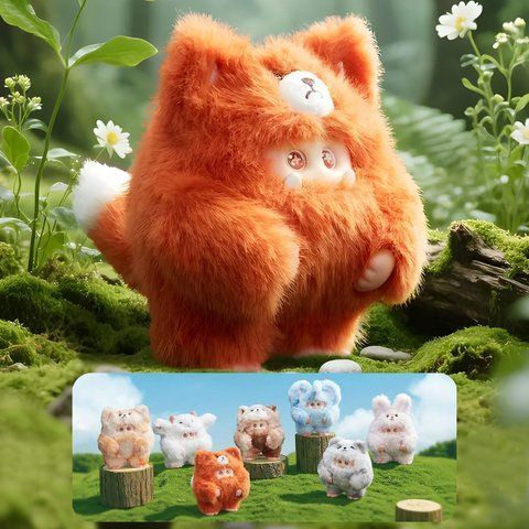 Мягкая колекционная игрушка с кольцом GIGGLE MONSTER серия Лесные пушистики (blind box) V2 GM9981134 фото