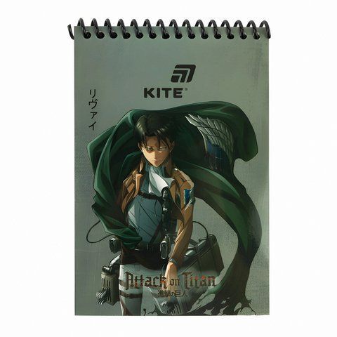 Блокнот-планшет на спирали Kite Attack on Titan А6, 48 л., нелинованный AT26-196 фото