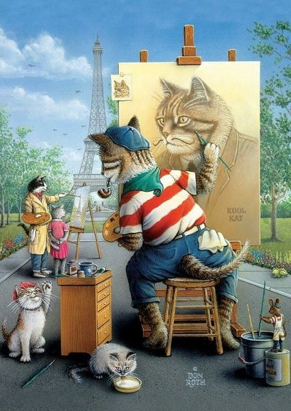 Пазл Художник Painter Cat, 500 элементов Art Puzzle 5087 фото Пазл Художник Painter Cat, 500 элементов Art Puzzle 5087 фото