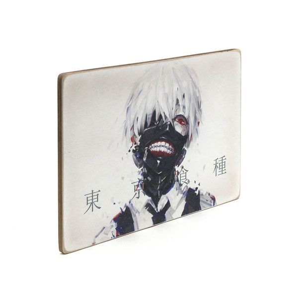 Wood постер "Tokyo Ghoul. Токийский Гуль на белом фоне" pvf0306 фото