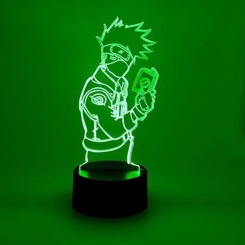 Настільний світильник-нічник Какасі Naruto 7 кольорів + USB A252470A фото